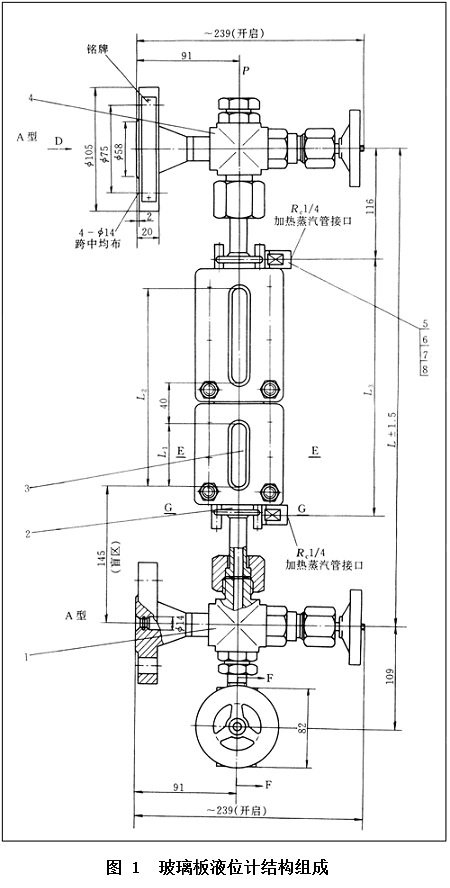 玻璃板液位計結(jié)構